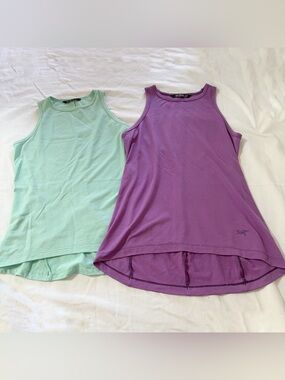 Arc'teryx women’s purple and aqua Tank Tops, 2 pieces